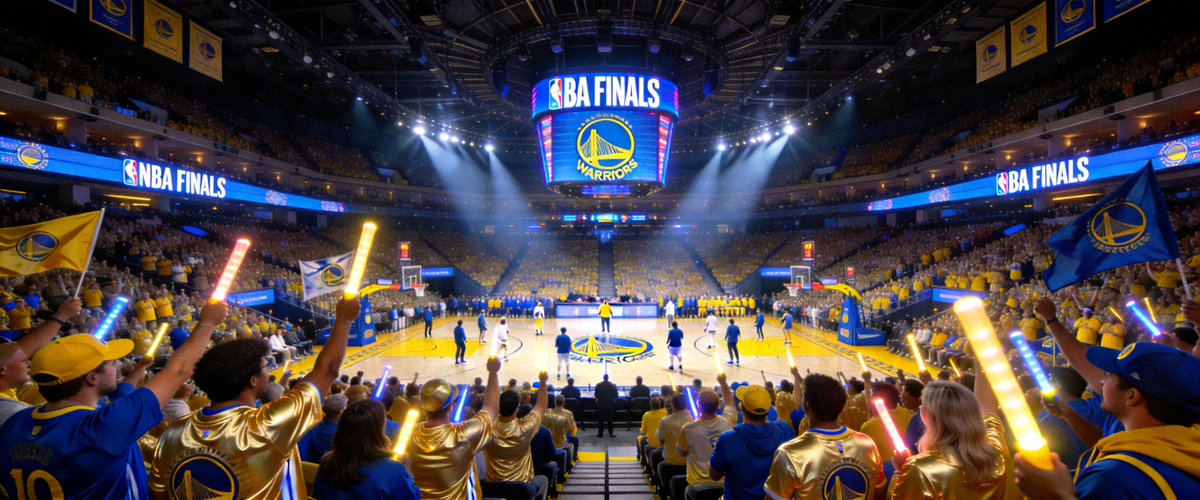 NBA总决赛金州勇士队主场爆满的壮观场景